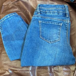 Blue spice ripped skinny jeans